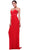 Cinderella Divine - Crisscrossed Strapless Applique Ornate Long Gown