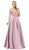 Dancing Queen - 2459A Jewel Appliqued Spaghetti Strapped A-Line Gown In Pink