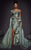 MNM COUTURE - 2466 Strapless Jacquard Dress With Overskirt In Blue