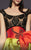 MNM COUTURE - 2467 Lace Cap Sleeves Bow Ballgown Duplicate Black and Yellow