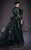 MNM COUTURE - 2470A Metallic Brocade Jumpsuit with Overskirt In Green