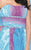 Lara Dresses - 21545 Strapless Printed High Low Dress In Blue and Purple