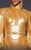 MNM COUTURE - 2474 High Neck Long Sleeves Mermaid Gown In Gold