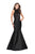 24778 High Halter Neck Mikado Mermaid Gown