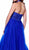 Lace Embroidered Bodice Halter Long Gown