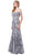 Dancing Queen - 2481 Sequined Off-Shoulder Trumpet Gown In Silver