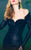 MNM COUTURE - 2484 Long Sleeve Textured Bust Off Shoulder Gown In Black