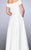 Off-Shoulder Jacquard A-Line Evening Dress 24859 in White
