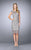 La Femme 24861 Lace Bateau Fitted Cocktail Dress -1 pc Platinum in size 6 Available