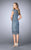 La Femme - 24861 Captivating Lace Cocktail Dress In Blue