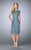 La Femme 24861 Lace Bateau Fitted Cocktail Dress -1 pc Platinum in size 6 Available