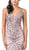Dancing Queen - 2487 Embellished Plunging V-neck Trumpet Dress In Pink