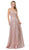 Dancing Queen - 2488 V Neckline Sleeveless Illusion Panel A-Line Gown