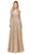 Dancing Queen - 2488 V Neckline Sleeveless Illusion Panel A-Line Gown