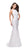 La Femme - 24903 Sleeveless Jewel Back Lace Mermaid Gown in White