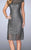 La Femme - 24905 Beaded Lace Knee Length Dress In Gray