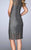 La Femme - 24905 Beaded Lace Knee Length Dress In Gray