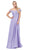 Dancing Queen - 2492 Off Shoulder Lace Applique Evening Dress In Purple