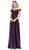 Dancing Queen - Lace Appliqued Off Shoulder A-Line Gown 2492 - Purple