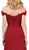 Dancing Queen - 2492 Off Shoulder Lace Applique Evening Dress In Red