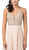 Dancing Queen - 2493 Jewel Beaded A-Line Chiffon Gown In Nude