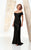 Montage by Mon Cheri - 24942P Jewel Ornate Ruched Off- Shoulder Gown In Black