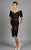 Daymor Couture - Ribbon-Accented Sheath Dress 331 in Black