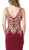 Dancing Queen - 2496 Sleeveless Embroidered V-neck Trumpet Dress In Red