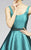 Ieena Duggal  - 25012I Sleeveless Scoop High Low Dress In Green