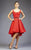 Ieena Duggal  - 25012I Sleeveless Scoop High Low Dress In Red