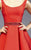 Ieena Duggal  - 25012I Sleeveless Scoop High Low Dress In Red