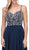 Dancing Queen - 2503 Beaded Sweetheart Sleeveless Prom Dress In Blue