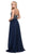 Dancing Queen - 2503 Beaded Sweetheart Sleeveless Prom Dress In Blue