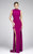 Ieena Duggal  - 25034I High Neck Dual Slit Sheath Gown in Pink