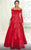 MNM COUTURE - 2510 Embellished Off-Shoulder A-line Gown In Red