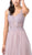 Dancing Queen - 2511 Embroidered Illusion Corset A-Line Gown In Purple