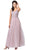 Dancing Queen - 2511 Embroidered Illusion Corset A-Line Gown In Purple