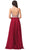 Dancing Queen - 2513 Beaded Embellished Illusion Bodice Chiffon Gown In Red