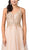 Dancing Queen - 2514 Plunging V-Neck Bejeweled Bodice A-Lin Gown In Neutral