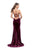 La Femme - 25158 Deep Sweetheart Velvet Sheath Dress In Red