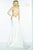 Alyce Paris - Pearl Beaded Illusion Bodice Mermaid Gown In White and Nude