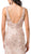Dancing Queen - 2515 Deep V-Neck Beaded Trumpet Gown In Neutral