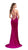 La Femme - 25174 Plunging Sweetheart Velvet Sheath Gown in Pink