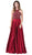 Dancing Queen - 2518 Embellished Halter A-line Gown In Red
