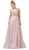 Dancing Queen - 2519 Sleeveless Embroidered Bodice Tulle Gown In Pink
