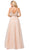 Dancing Queen - 2519 Sleeveless Embroidered Bodice Tulle Gown In Neutral