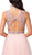 Dancing Queen - 2520 Embellished Deep V-neck A-line Gown In Pink