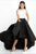 Ieena Duggal  - High Neck Gown Style 25215I in Black and White
