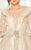 MNM COUTURE - 2522 Illusion Jewel Lone Sleeves Gown In Ivory