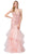 Dancing Queen - 2523 Bead-Adorned Plunging Sweetheart Trumpet Gown In Pink